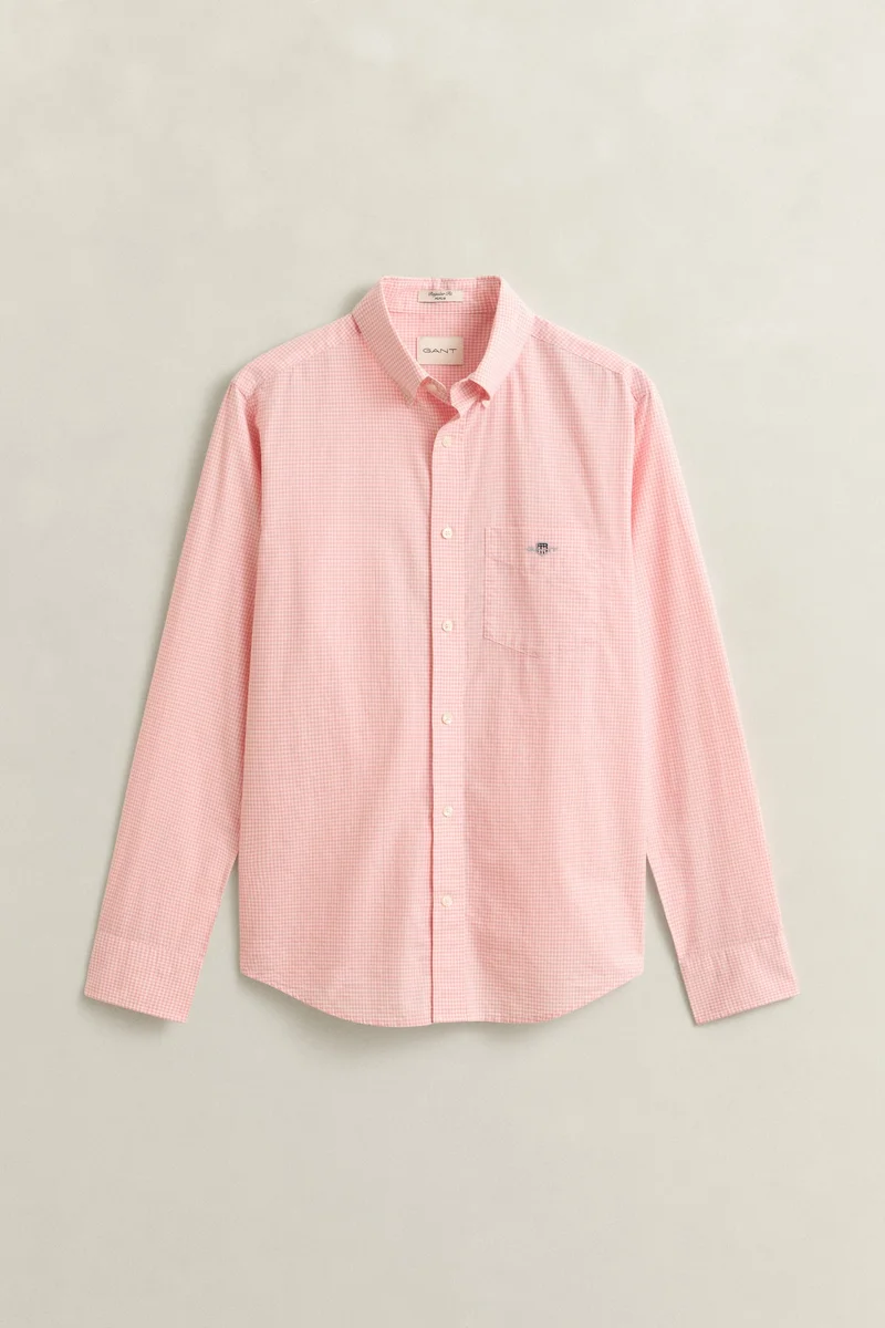 GANT  Regular Classic Poplin Gingham Shirt for Men | Best Price UAE