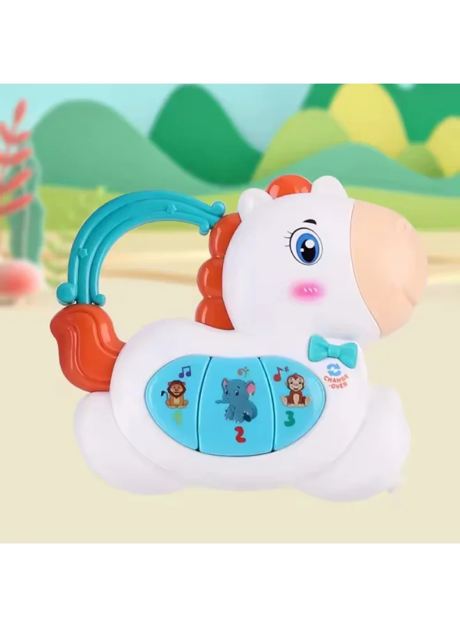 TOOLY Kids Musical Horse Toy with Animal Buttons – Educational Sound & Light Learning Toy for Toddlers