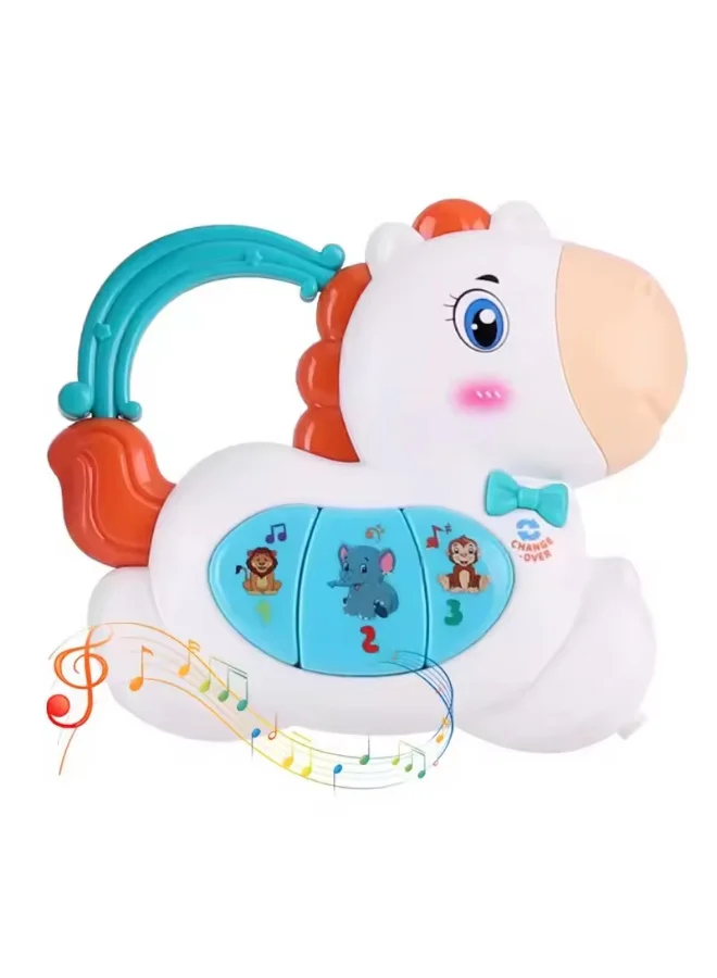 TOOLY Kids Musical Horse Toy with Animal Buttons – Educational Sound & Light Learning Toy for Toddlers