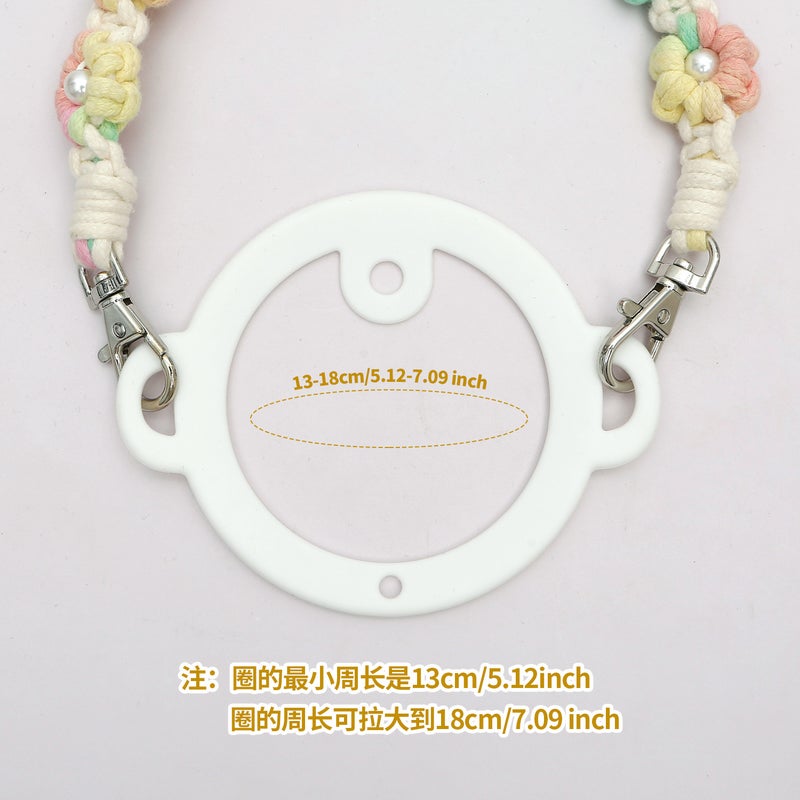 Jamie New Small Portable Fashionable Drink Lanyard Hand-Woven Daisy Silicone Ring Water Cup Belt - Image 5