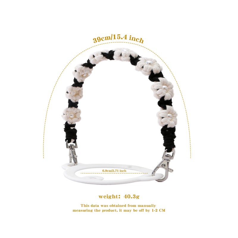 Jamie New Small Portable Fashionable Drink Lanyard Hand-Woven Daisy Silicone Ring Water Cup Belt - Image 1