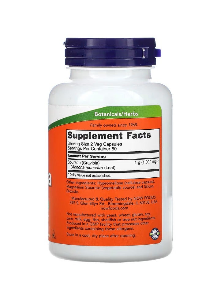 now Graviola, 500 mg, 100 Veg Capsules - Image 2
