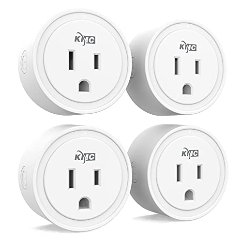 KMC Smart Plug Mini 4-Pack, Wi-Fi Outlets for Smart Home, Remote Control Lights and Devices from Anywhere, No Hub Required, ETL Certified, Works with Alexa and Google Home - Image 1
