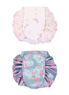 MARGOUN 2 Pack Drawstring Lazy Cosmetic Travel Bag Women Makeup Bag for Travel and Household to Storing Cosmetics  - Image 2