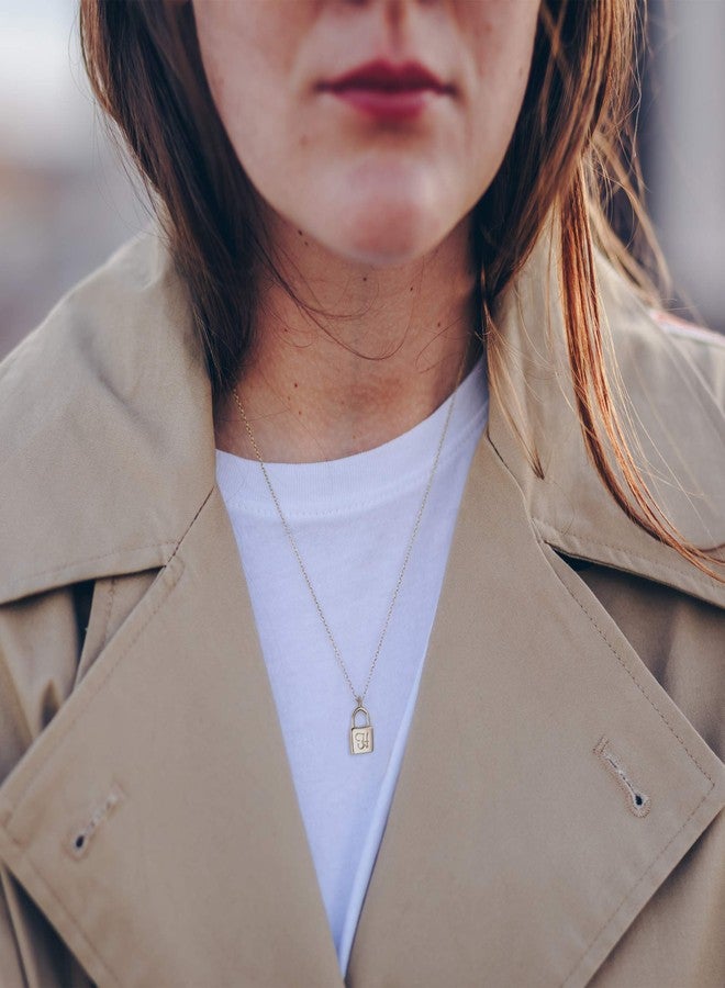 MEVECCO Gold Dainty Lock Necklace for Women 18K Gold Plated Cute Tiny Padlock Boho Love Elegant Necklace - Image 5