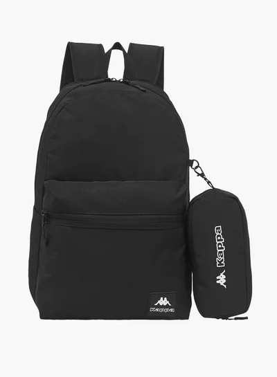 Kappa Logo Print School Backpack with Pencil Pouch - 30x13x44 cm