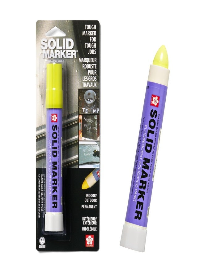 SAKURA SOLID MARKER Solid(TM) Marker Indoor/Outdoor Permanent Marker-Fluorescent Lemon - Image 1