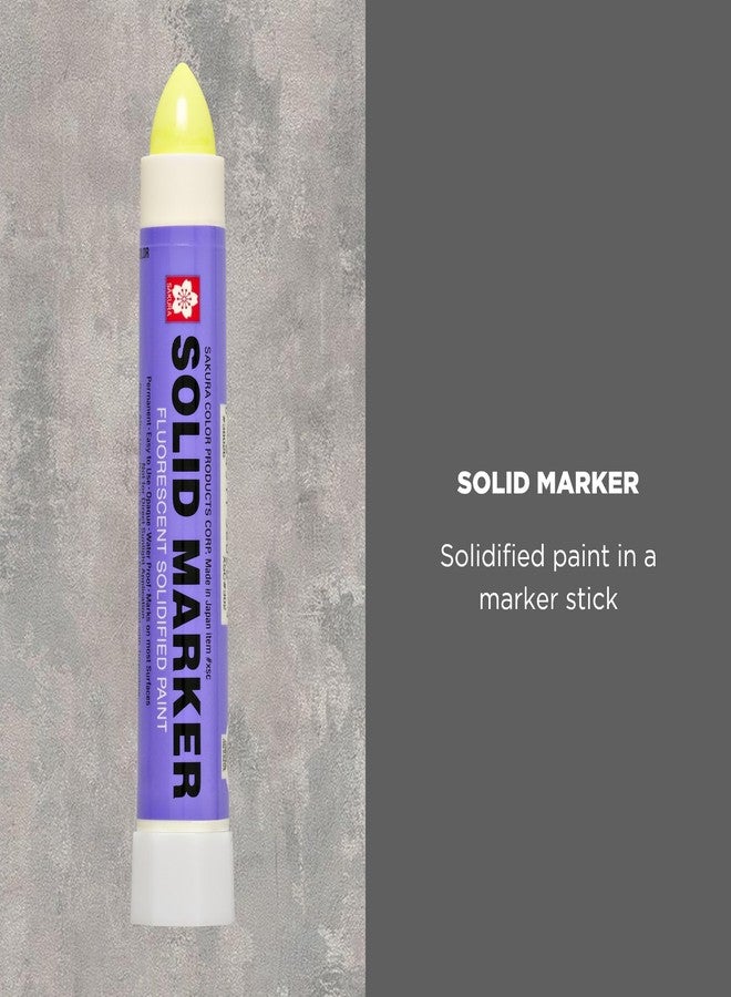 SAKURA SOLID MARKER Solid(TM) Marker Indoor/Outdoor Permanent Marker-Fluorescent Lemon - Image 2