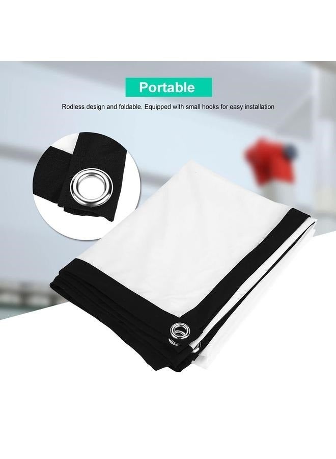 HD Projector Screen 84 inch, 16:9 3D Film Portable Foldable Movie Projector Screen Projector Wall Screen Movie Screens  - Image 4