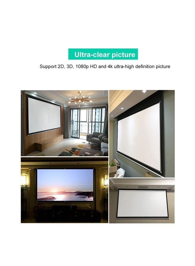 HD Projector Screen 84 inch, 16:9 3D Film Portable Foldable Movie Projector Screen Projector Wall Screen Movie Screens  - Image 5