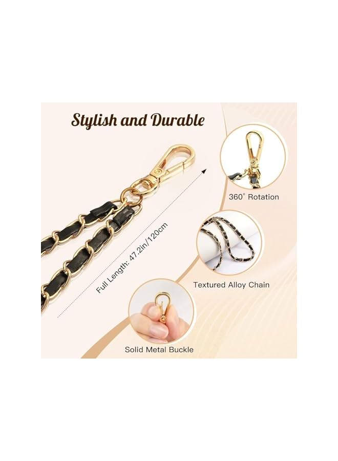 Green Tiger Universal Phone Lanyard Metal Cell Phone Chain Anti-Theft Crossbody Strap Fit for iPhone 15 Pro Max and Most Smartphones Adjustable Cell Neck Holder for Women Gold & Black - Image 2