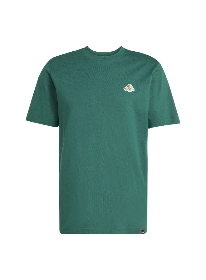 adidas Adidas M Pizza Trim T Green Graphic Tee (Short Sleeve) T-Shirts For Men