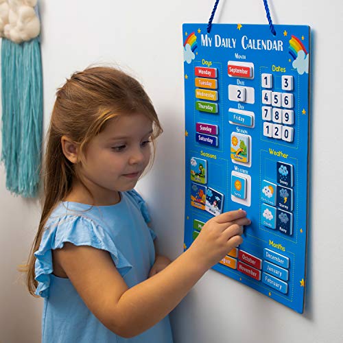 Simply Magic Kids Calendar 2025 - My First Daily Magnetic Calendar for Kids, All About Today Board, Days of The Week Toddler Calendars - Preschool Classroom Calendar for Wall, Circle Time Calendars - Image 4