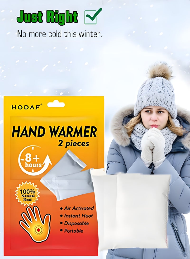 SänHahn Air-Activated Disposable Hand Warmers, Unique Design Reacts with Air Creating a Safe and Long Lasting Hand Warmer, Disposable 10 Pair Pack, Orange - Image 2