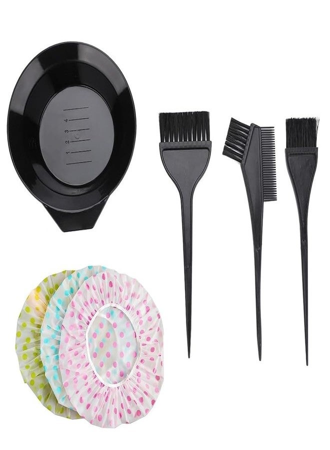 Onward 7-Pcs Hair Coloring Tool Kit – Professional Hair Dye Brush Set with 3 Applicator Brushes, Mixing Bowl & Shower Caps | Salon Coloring Kit | DIY Dye Tools for Home Use - Image 3