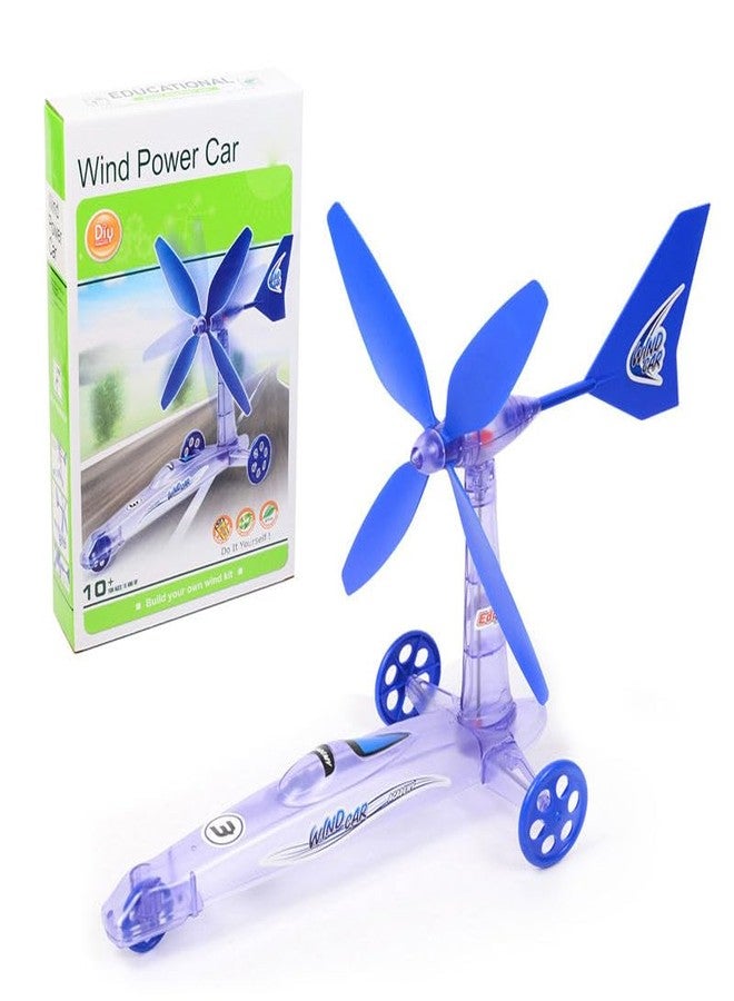 REES52 DIY STEM Intelligence Toys for Children Wind Powered Vehicles Puzzle Experiment Assembly Toys Stuffed Scientific Technology Multicolour - Image 1