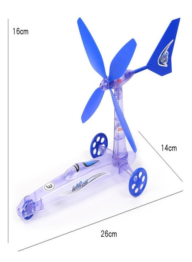 REES52 DIY STEM Intelligence Toys for Children Wind Powered Vehicles Puzzle Experiment Assembly Toys Stuffed Scientific Technology Multicolour - Image 4