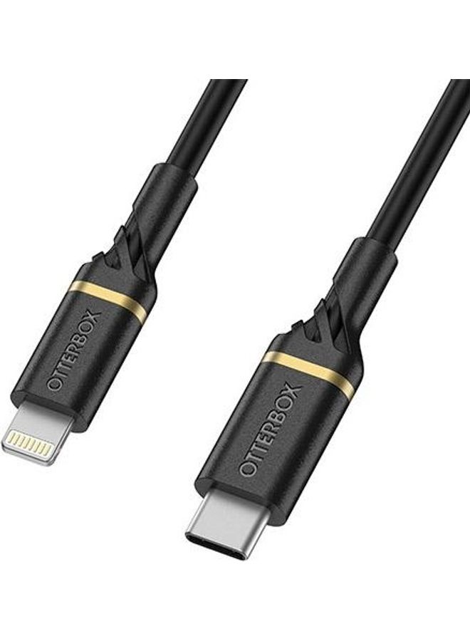 أوتربوكس كابل USB-C إلى Lightning أسود - Image 1