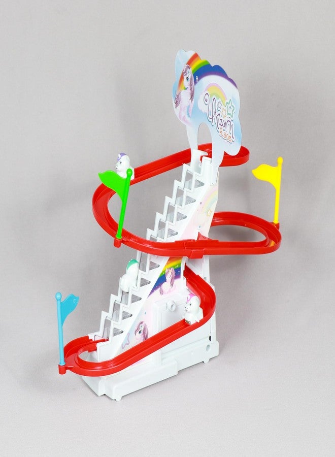 PN AVAN Track Racing Toys for Kids - Small Stair Climbing Toys for Kids, Escalator Toy with Lights and Music (Design 2) - Image 3
