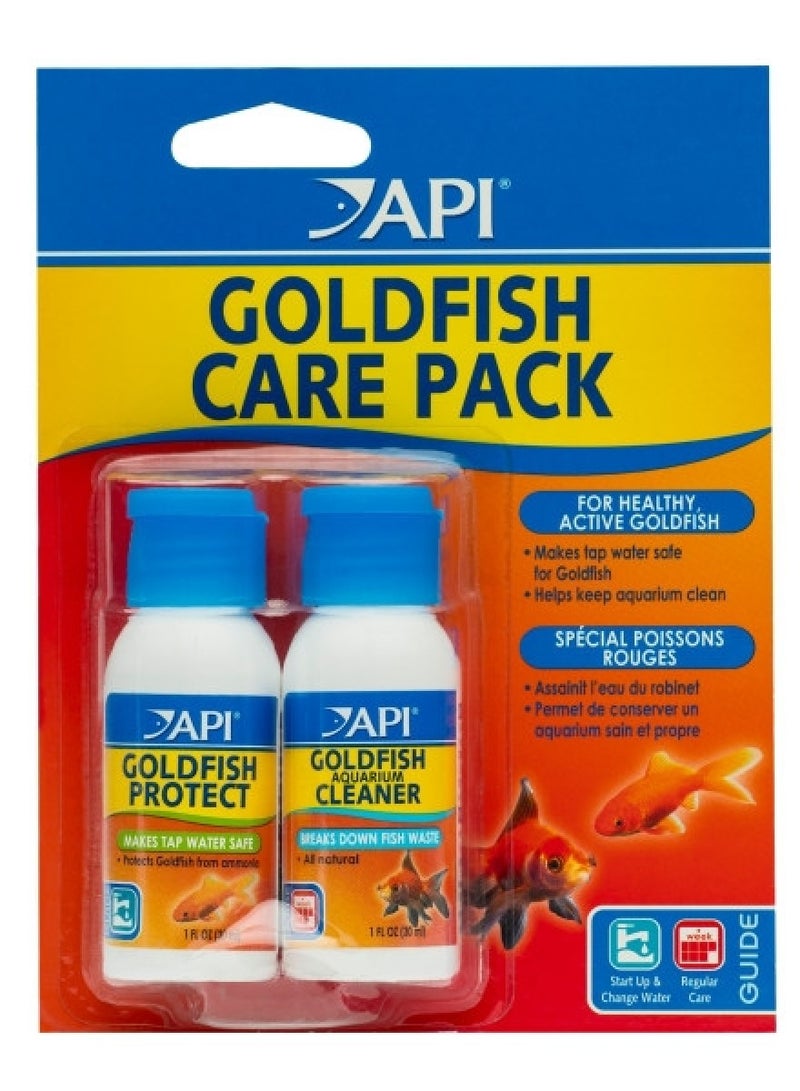 ايه بي آي مجموعة العناية بالسمك الذهبي API 1.25 أونصة - مُكيّف ومُنظّف مياه مُدمج لأحواض السمك الذهبي