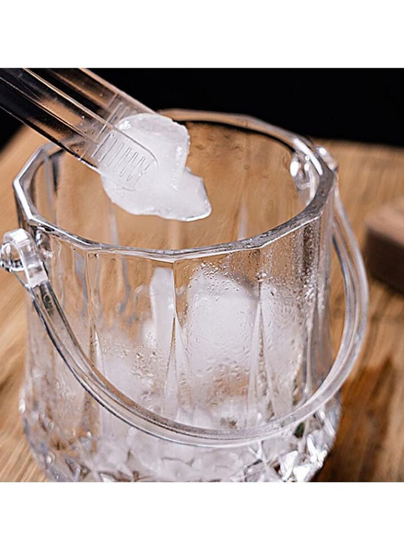 SYOSI Ice Bucket, 2pcs Portable Ransparent Crystal Ice Bucket with Ice Clips Large Capacity Drinks Bucket for Dining Room, Kitchen, Home  - Image 5
