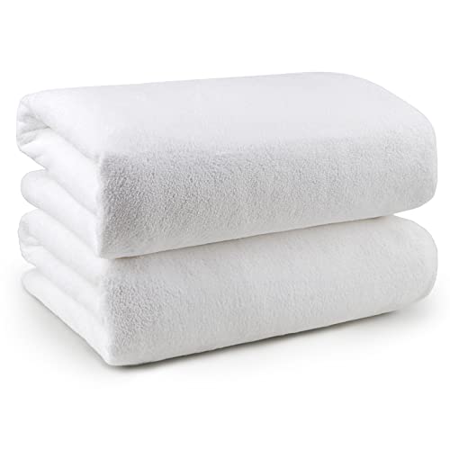 Orighty Bath Towels Pack of 227 x 54  Soft Feel White Bath Towel Highly Absorbent Bathroom Towels for Body Quick Drying Towel for Sport Yoga SPA Fitness
