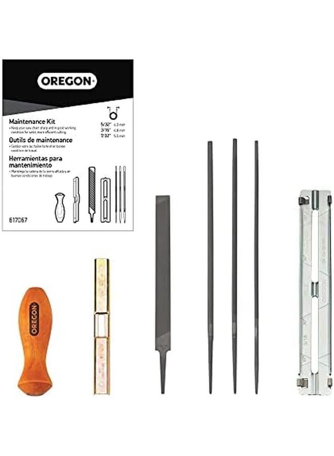 Oregon Universal Chainsaw Field Sharpening Kit Includes 5 32 Inch 3 16 Inch And 7 32 Inch Round Files 6 Inch Flat File Handle Filing Guide And Travel Pouch 617067  - Image 2
