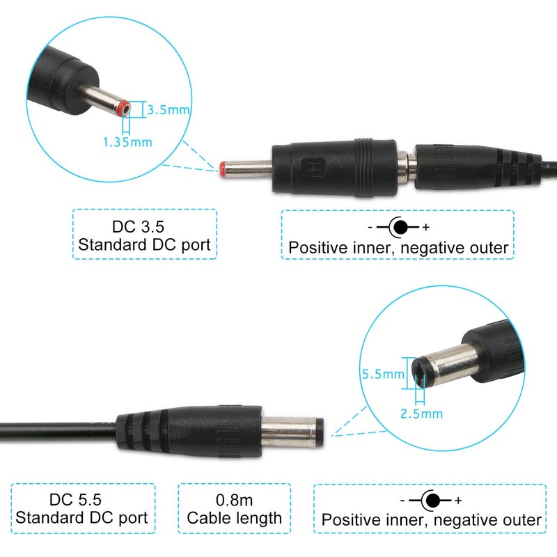 DROK USB to 9v, 5v to 12v Step Up, USB Cable DC 5V Boost to 9V 12V Voltage Converter 1A Step-up Volt Transformer Power Regulator Line with LED Display - Image 3