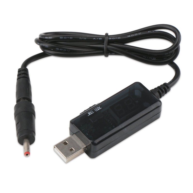 DROK USB to 9v, 5v to 12v Step Up, USB Cable DC 5V Boost to 9V 12V Voltage Converter 1A Step-up Volt Transformer Power Regulator Line with LED Display - Image 5