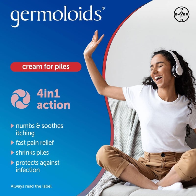 Germoloids Haemorrhoid Cream Piles Treatment with Anaesthetic to Numb the Pain Itch 55 g Pack of 1 Packing may vary - Image 3