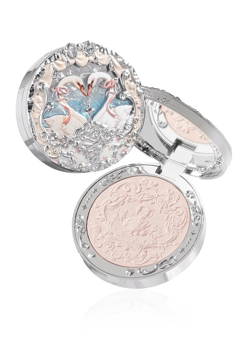 Flower Knows - Swan Ballet Embossed Blush, Flocked Mist Embossed Cheek, Inflated Color, Matte, Classic Makeup - 5g (01 Niveous Swan) - Image 1
