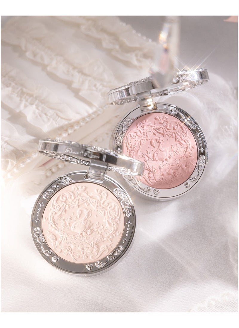 Flower Knows - Swan Ballet Embossed Blush, Flocked Mist Embossed Cheek, Inflated Color, Matte, Classic Makeup - 5g (01 Niveous Swan) - Image 1