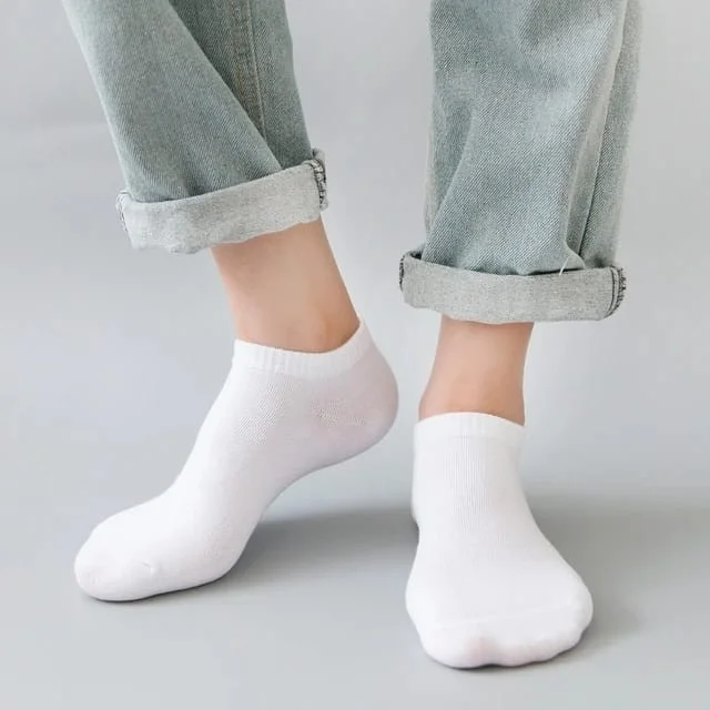 ديريبوند 9 Pieces Ankle Socks Women Cotton Black White Gray