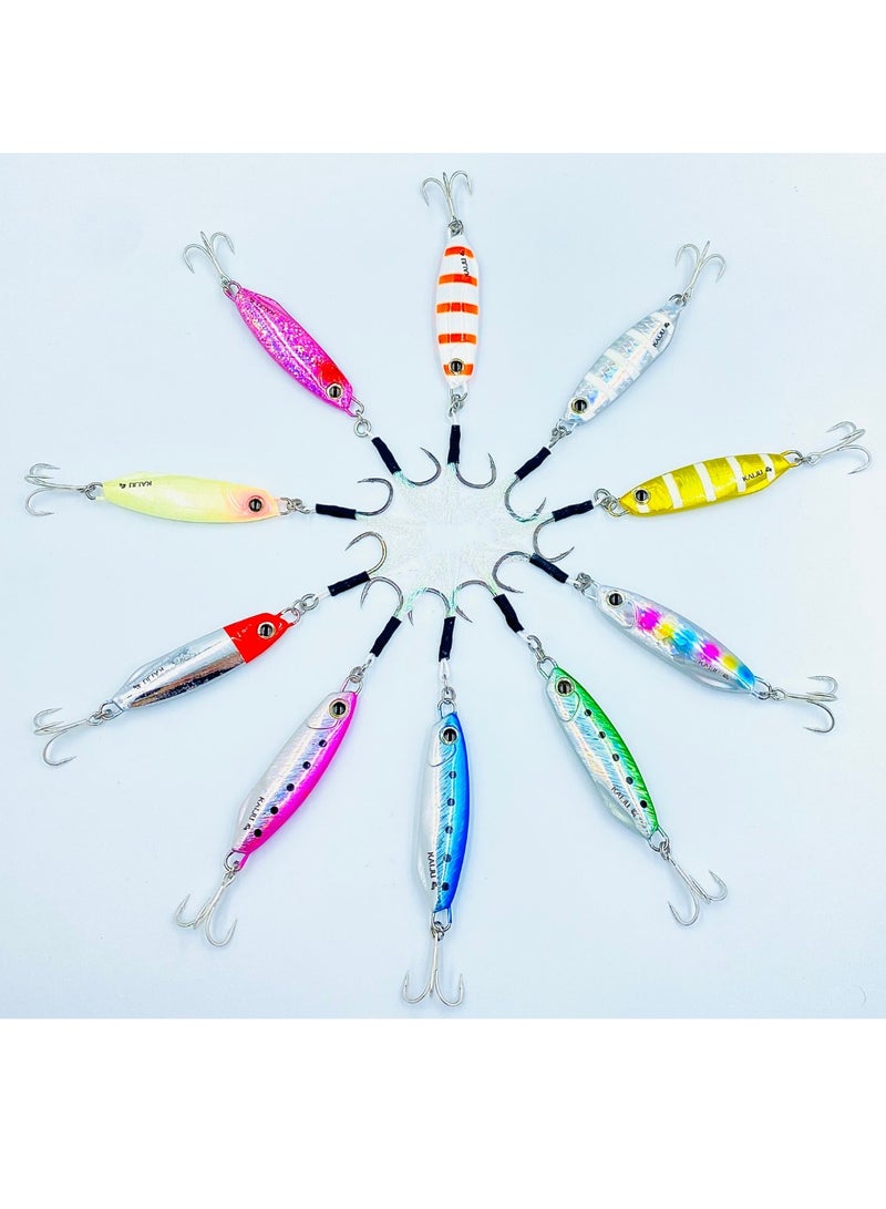 oakura Kaiju Full Luminous Jig Set - 20G Weights, Extra Sharp Bkk Hook, 10 Mesmerizing Colors - Lightweight Gear For Epic Fishing Adventures - Image 3