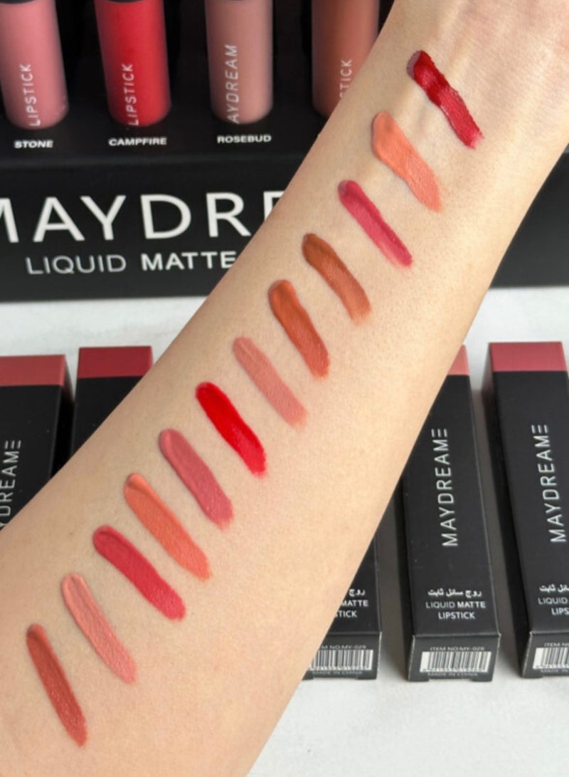 مي دريم أحمر شفاه روج سائل مطفي يدوم طويلاً بريك - Image 3