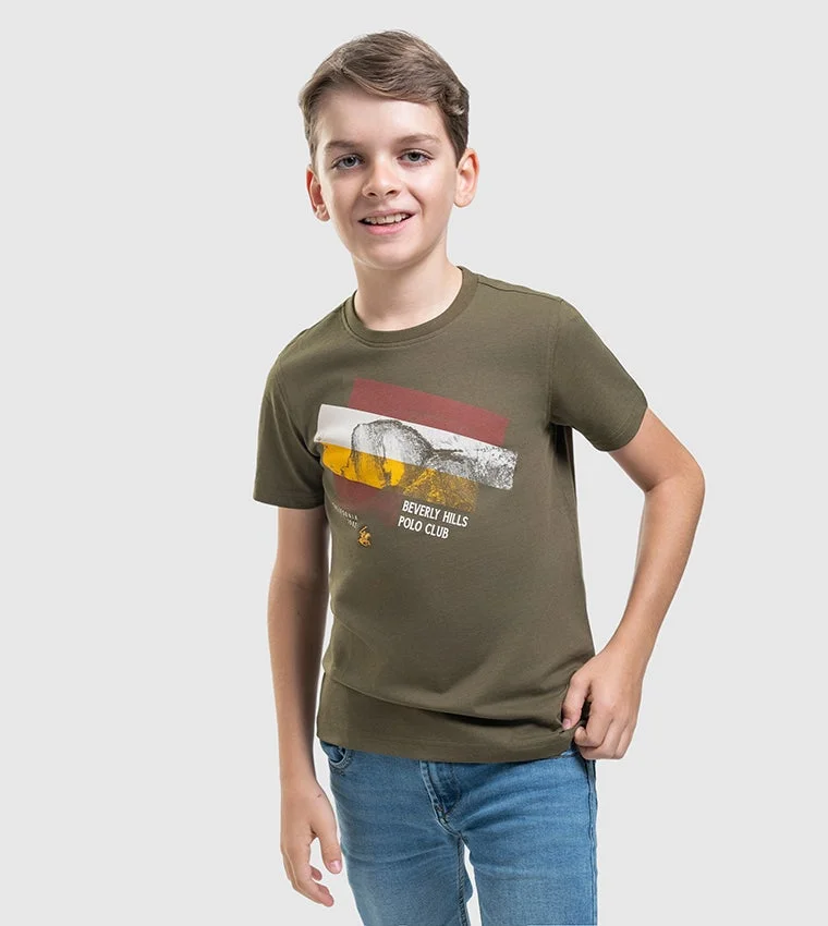 Monotype Printed Crew Neck T-Shirt