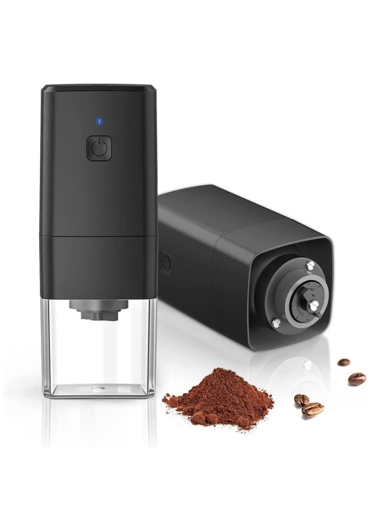 كابتن تيك مطحنة قهوة محمولة ، مطحنة قهوة USB 1300 مللي أمبير ، طاحونة أوتوماتيكية قابلة للتعديل بسعة 30 جرام ، مناسبة لمقهى مكتب السفر المنزلي - Image 1