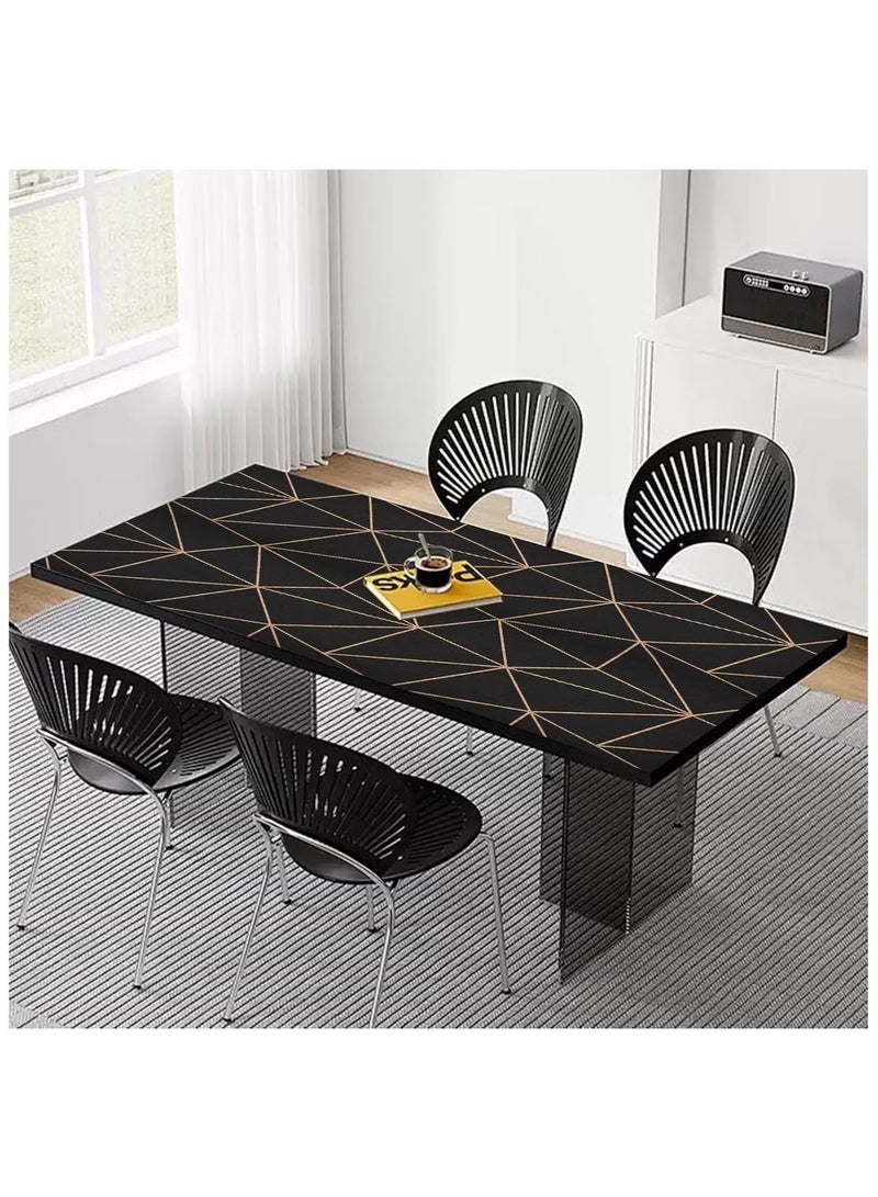 45cm x 10m Self-Adhesive Wallpaper,Home Bedroom And Living Room Decoration, Waterproof Wallpaper, 3D Visual Black Gold Line Wallpaper  - Image 2