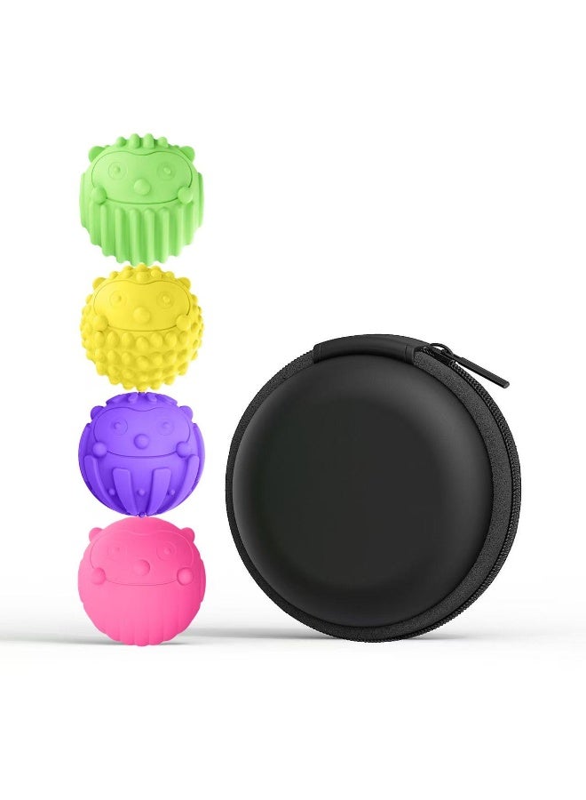 كرات مغناطيسية من السيليكون ألعاب للتخفيف من التوتر للبالغين والمراهقين، 4 قطع ألعاب حسية لتخفيف التوتر للتوحد ADHD القلق، أجهزة بتقنيات ممتعة، ألعاب مكتبية، هدايا صغيرة للنساء الرجال المراهقين - Image 1