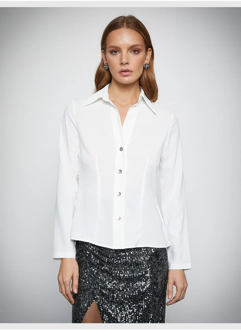 KOTON Metal Button Shirt