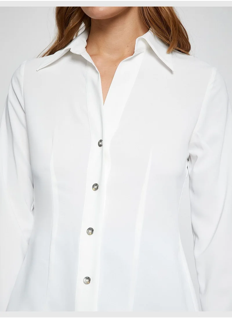 KOTON Metal Button Shirt