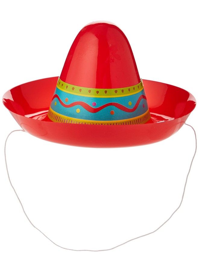 Amscan Assorted Mini Plastic Sombrero 2 1/2", Multicolor 8 Pcs. - Image 3