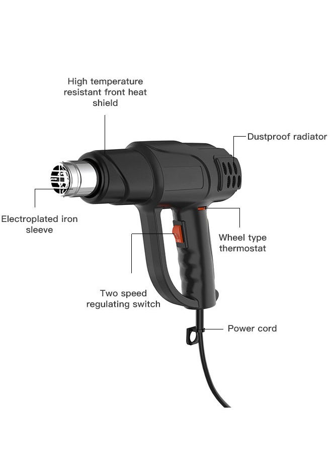 Stepless Temperature Regulating Hot Air Gun 2000W