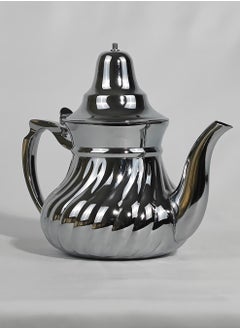 HTH Classic Arabic Style Engraved Design Coffee Dallah Pot Rustproof Premium Stainless Steel Teapot Mirror Finish Coffee Kettle Easy Pour Spout Tea Kettle with Hinged Lid and Ergonomic Handle Dishwasher Safe Induction Safe Teapot for Office Home 0.7/1.6 L  - Image 4