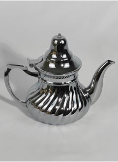 HTH Classic Arabic Style Engraved Design Coffee Dallah Pot Rustproof Premium Stainless Steel Teapot Mirror Finish Coffee Kettle Easy Pour Spout Tea Kettle with Hinged Lid and Ergonomic Handle Dishwasher Safe Induction Safe Teapot for Office Home 0.7/1.6 L  - Image 3
