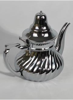 HTH Classic Arabic Style Engraved Design Coffee Dallah Pot Rustproof Premium Stainless Steel Teapot Mirror Finish Coffee Kettle Easy Pour Spout Tea Kettle with Hinged Lid and Ergonomic Handle Dishwasher Safe Induction Safe Teapot for Office Home 0.7/1.6 L  - Image 5