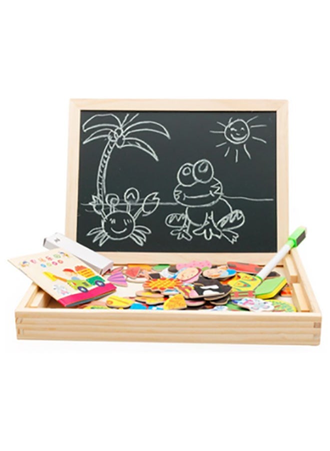 Wooden Magnetic Puzzle Figure Animals Farming Drawing Board Box Kids Educational Toy cm - Image 2