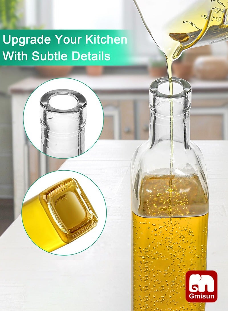 Gmisun 2 pcs 17oz/500ML Olive Oil Dispenser Bottle for Kitchen, Premium Oil and Vinegar Cruet, Oil and Vinegar Dispenser Set with Funnel - Image 5