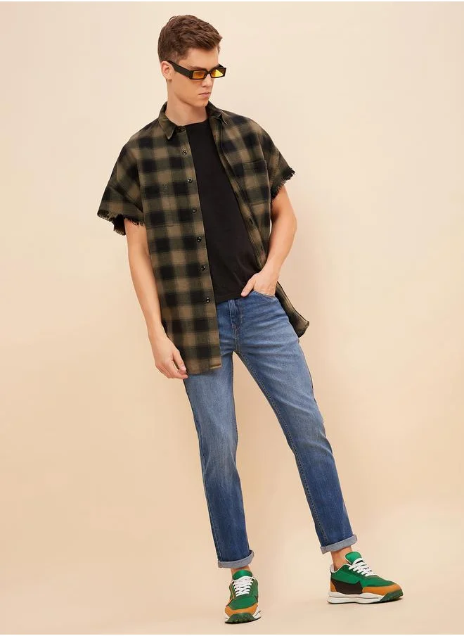 HIGH STAR Mid Rise Faded Regular Fit Jeans by Styli