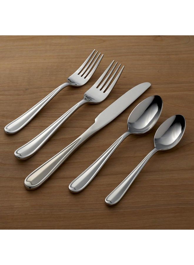 ONEIDA Dylan 42 Piece Everyday Flatware, Service for 8, 18/0 Stainless Steel, Silverware Set - Image 3